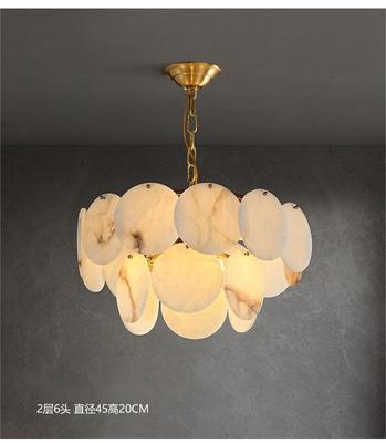 Modern Chandelier Alabaster Chandelier Luxury Multi-tier Disc Ceiling Lights Led Light for Living Room Dinning Room