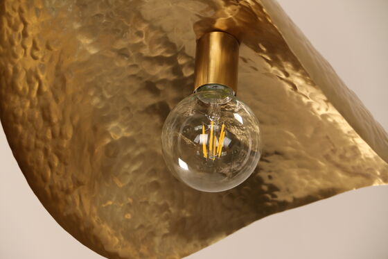 Hand Forged Metal French Large Brimmed Bowler Hat Chandelier Rugged Elegant Solid Metal Chandelier