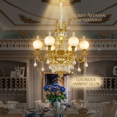 Custom Gold Brass Chandelier Extra Large Pendant Light For High Ceiling Cathedral Church Hall