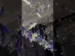 水晶蝶 天井 吊り付き ライト 豪華 天井ランプ