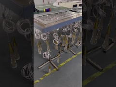 室内 LED ペンダント照明 アルミと透明なクリスタル付きの現代クリスタル寝室の吊り灯
