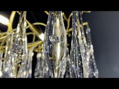 モダンホワイトマグノリアの花びらセラミックブランチツリーLEDペンダントライトプロジェクト