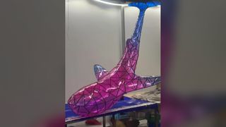 アラバスター大理石ペンダントライト ミドルサイズ ラグジュアリー真鍮シーリングフィクスチャ