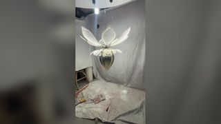 大理石半球ウォールランプマットビーズ装飾ホテルヴィラレストラン背景発光 Waterme