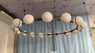 LED 省エネガラスペンダントランプダイニングルームレストランシャンデリア 25-30M2