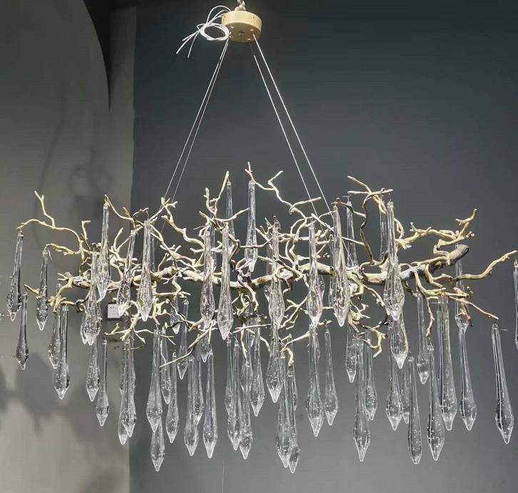 Luxury Clear Crystal Drop Pendant Chandelier Light Hotel Lobby Banquet VIP Lounge Ceiling Decorative Lighting