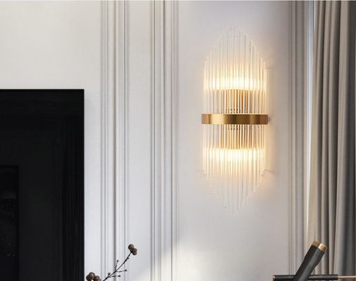 高い明るさの屋内現代壁のSconces 7000lm E14*2の水晶Sconceライト