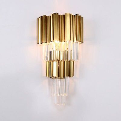 屋内で家のためのE14*3 E14*2の金の終わりおよび水晶壁ランプのSconces 6500K 4000K