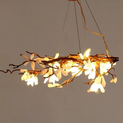 CE ISO9001 ハイエンド カスタムペンダントライト 10m2 から 15m2 木枝ペンダントライト