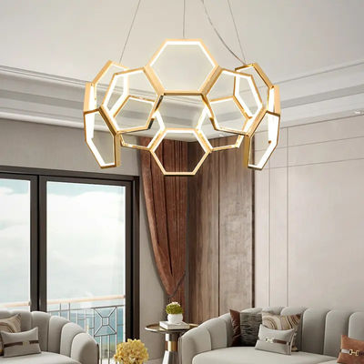 ヘクサゴン LED アクリル 商用 チェンデリア 現代の装飾用ランプ オリジナリティ 強い負荷容量