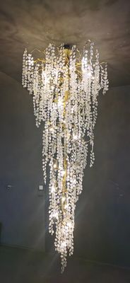 縦の天井灯はシャンデリアにカスタマイズしたペンダント灯240V G9 ODMを金属をかぶせる