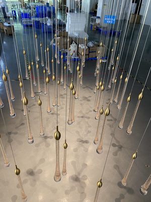 モダン ライト 豪華 長 水滴 チェンデリア デュプレックス ヴィラ 階段