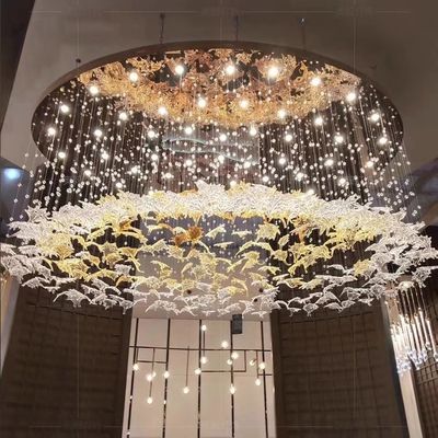 プロの室内装飾 クリスタルランプ ストリング モダン 贅沢 結婚式装飾 天井灯