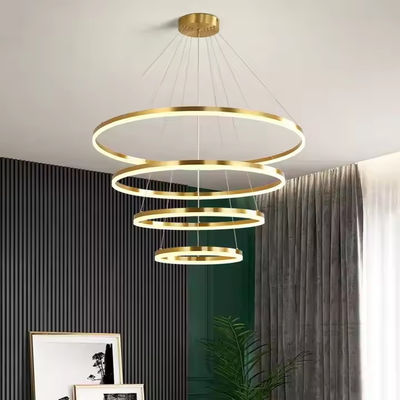 4 リング ハンガリング ホーム 装飾 LED チェンデリアリング アクリル 高級 天井 リング チェンデリア