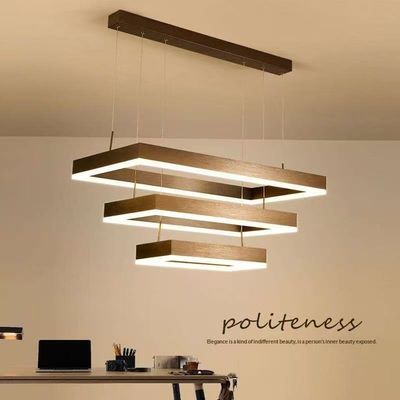 3階 小さなリビング ルーム LED チェンダリア シンプル モダン 正方形 北欧照明 ホール レストラン バー 吊り灯