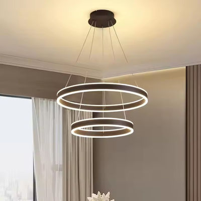 ホーム リビング ダイニング チェンダリア リング アルミ 現代の LED 装飾 天井吊り灯