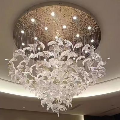 ホテルのロビー コックコム形のチェンデリア ホール フロントデスク ショッピングモール 美容室 宝石店 ガラスアート デコチェンデリア