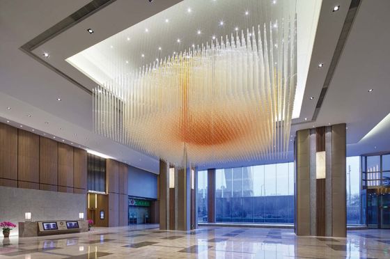 大型非標準エンジニアリング オーダーメイド モール ロビー 水販売部門 クラブ ビラ クリスタルストライプ チェンデリア