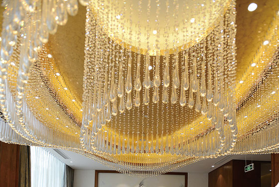 ホテル 結婚式 現代の室内装飾 現代のLED 天井 吊り灯 ビラ ホテル 階段 高級 クリスタル チェンダリア