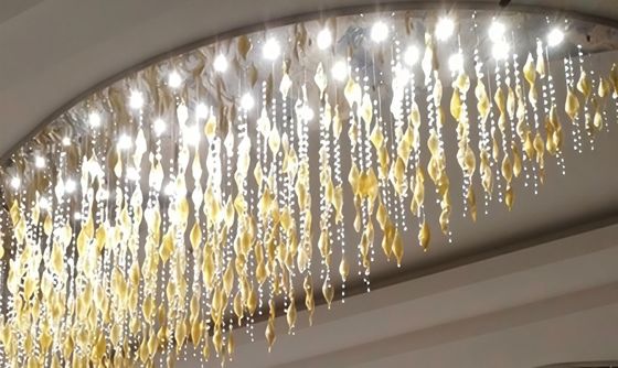 LED 天井チェンダリアル 贅沢アート 1 片ガラスペンダント ライト ハンド吹きガラスチェンダリアル ゴールド クリスタル ホテル ビラ カスタム モダン