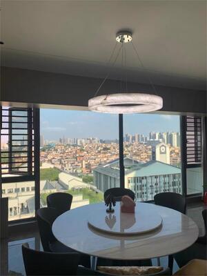 ダイニングルーム用真鍮アラバスターシャンデリアモダンペンダントライト